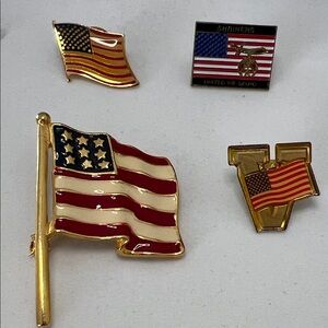 American Flag Lapel Pin Sets